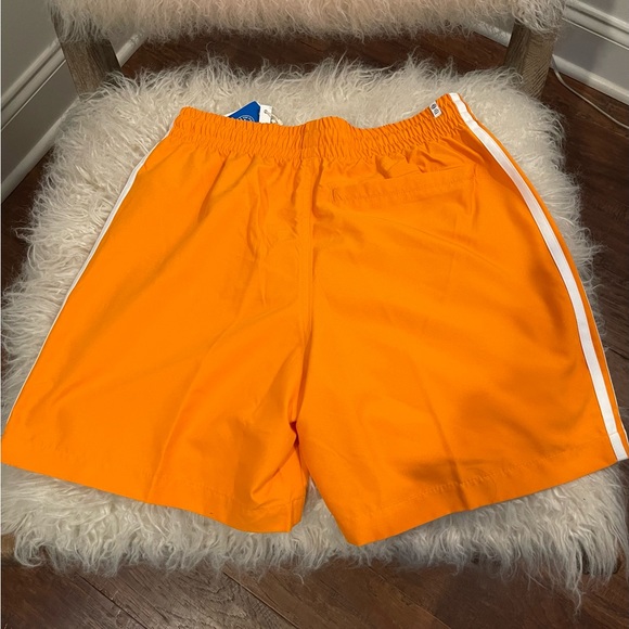NWT Adidas Three Stripe Swim Trunks Shorts Orange Men Size S Trefoil Originals - Picture 6 of 14